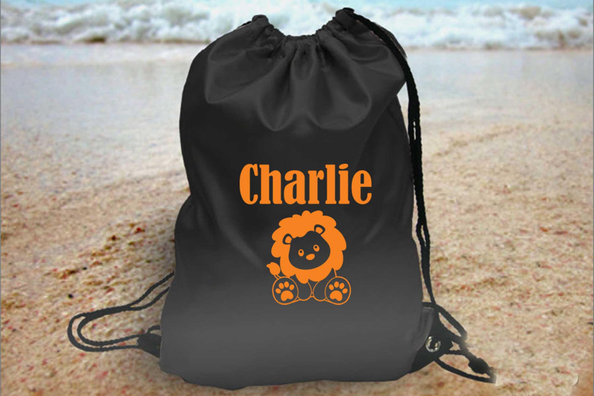 Personalised Back to School Lion Bag