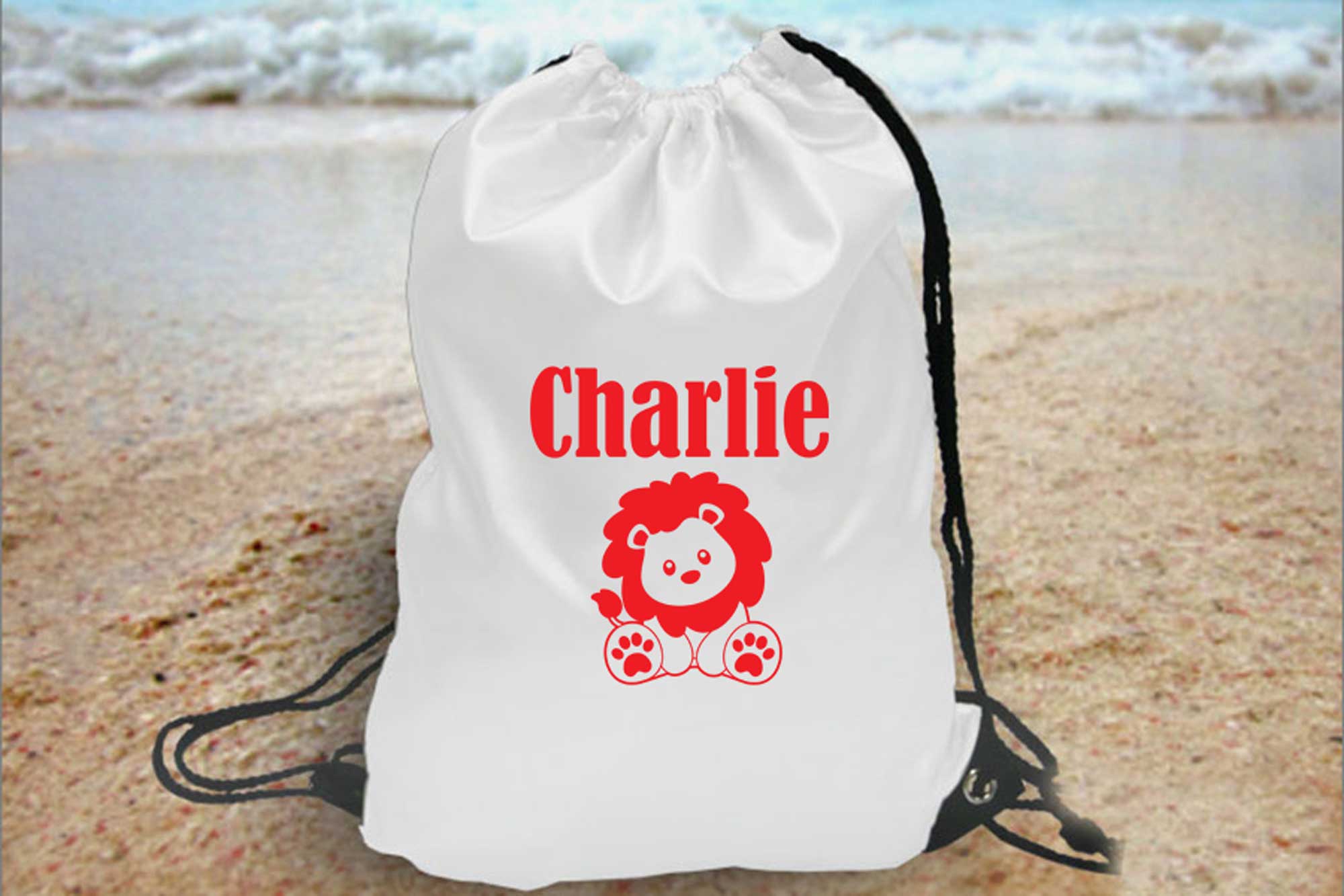 Personalised Back to School Lion Bag