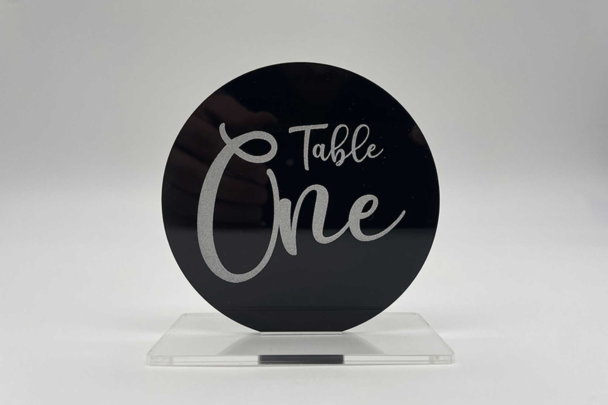 Circle Wedding Table Number