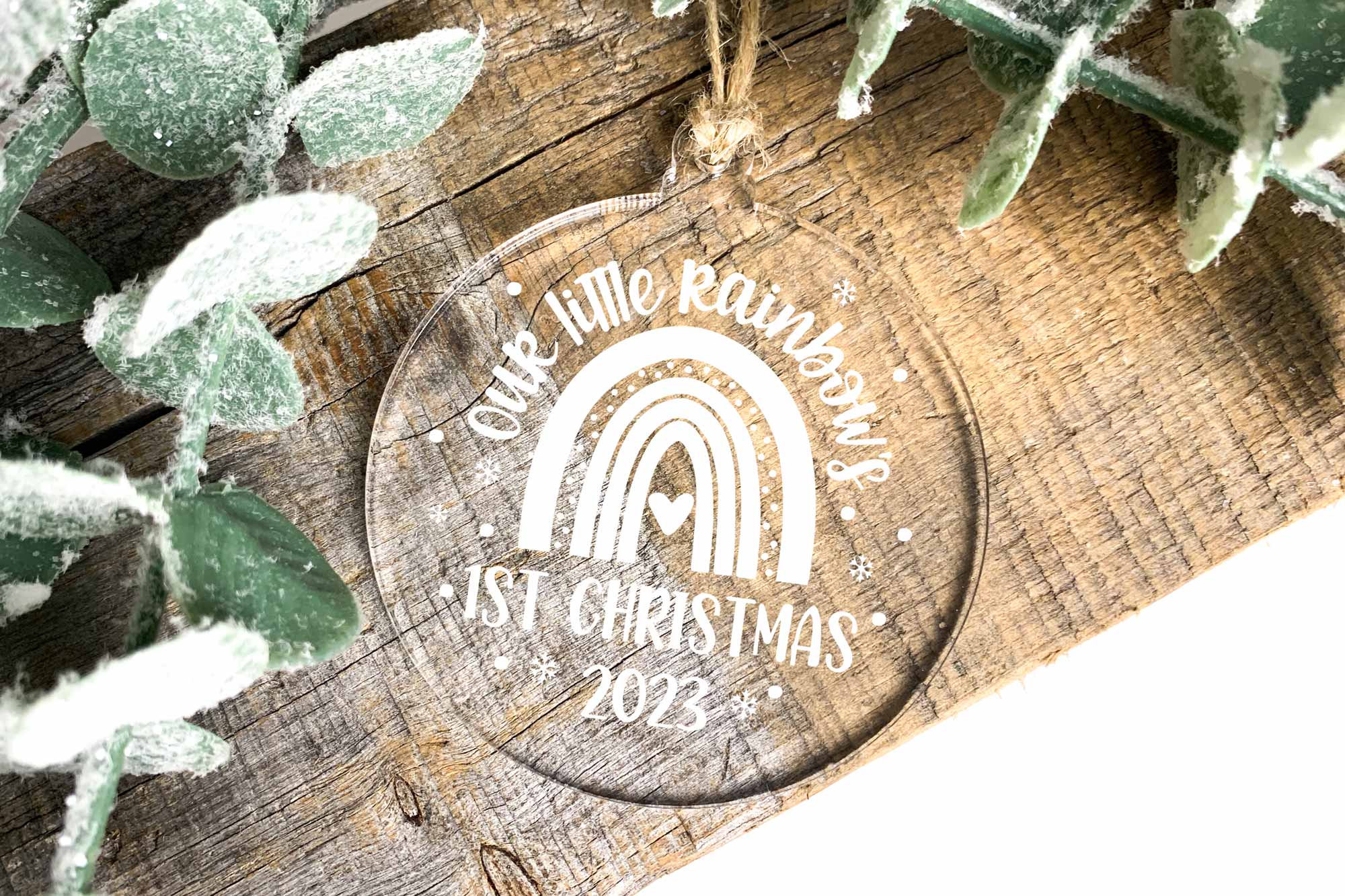 Rainbow Baby's First Christmas Decoration