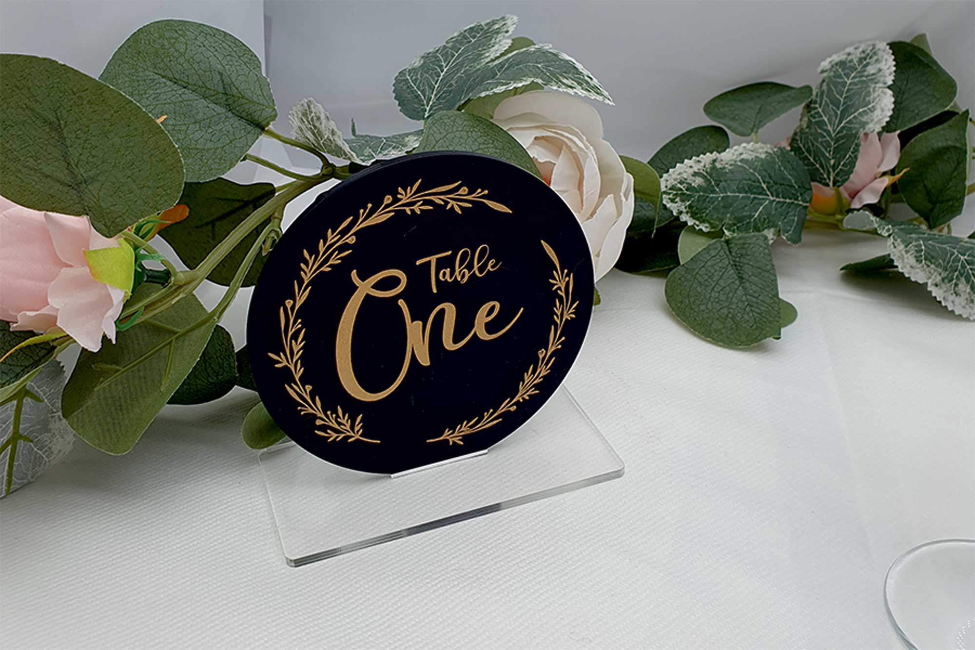 Circle Wedding Table Number