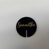 Circle Glass Topper Place Name