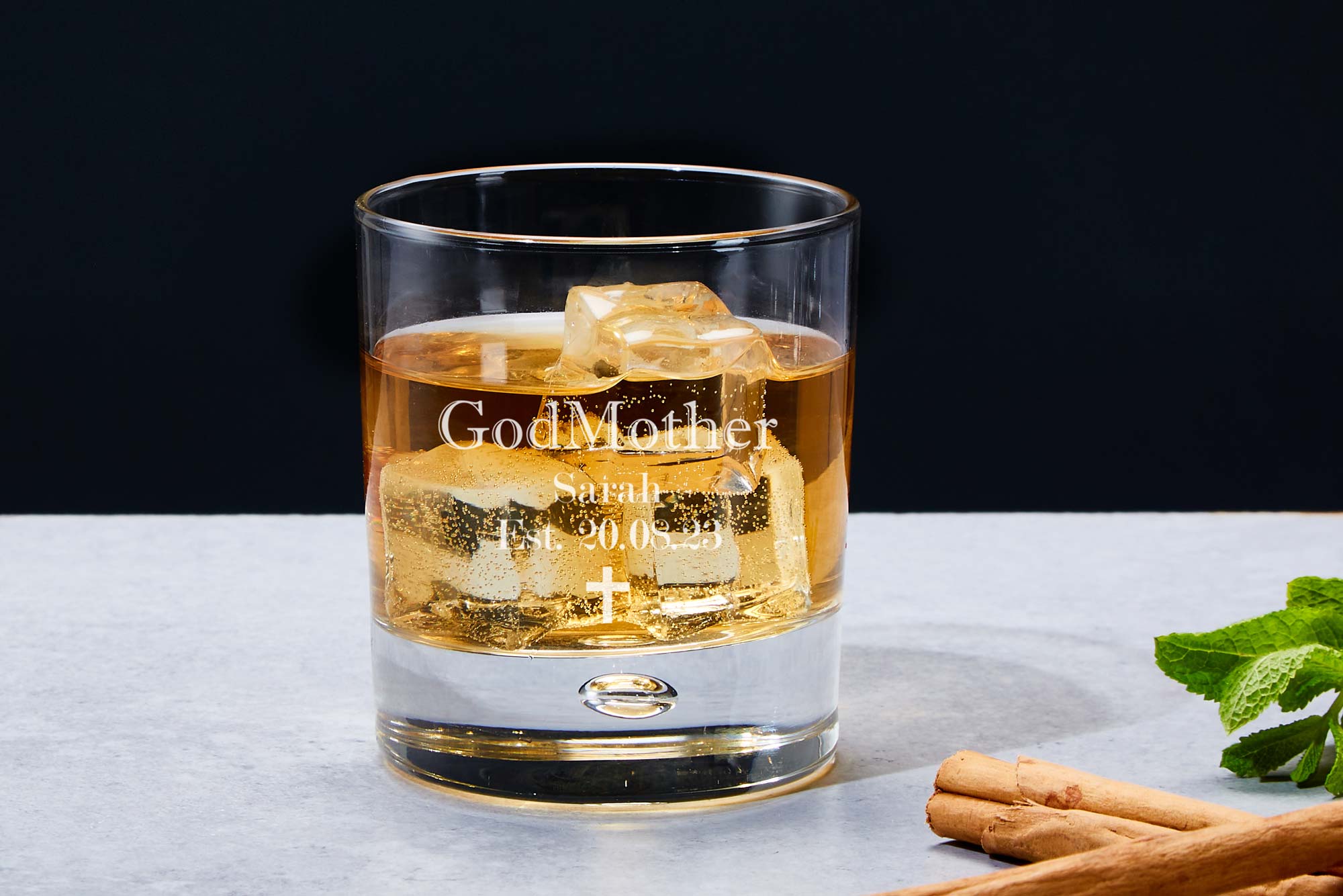 Personalised God Parent Whiskey Glass