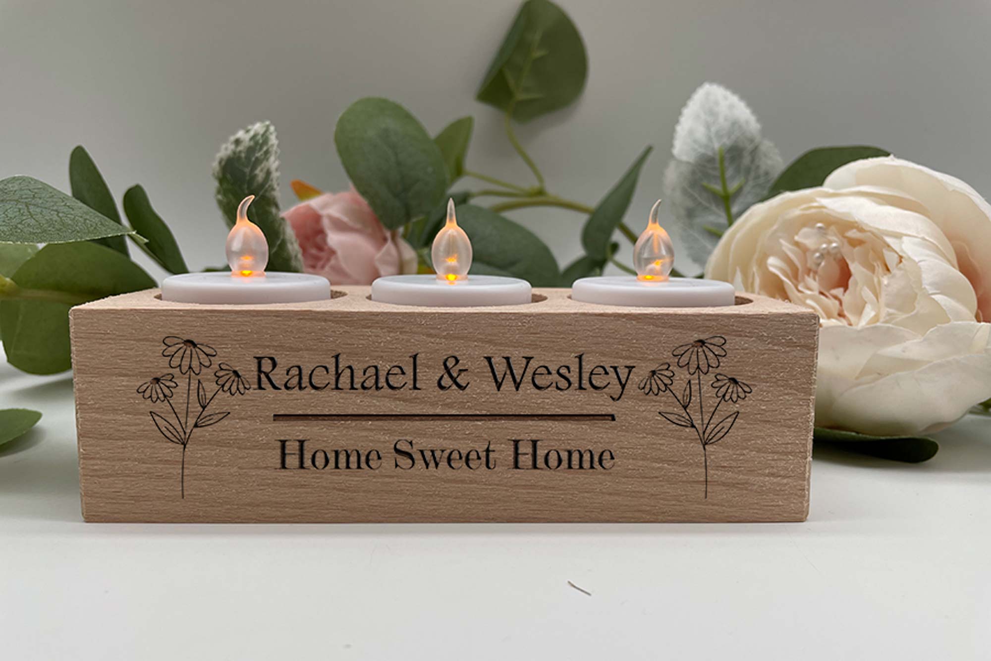 Personalised House Warming Tealight Holde
