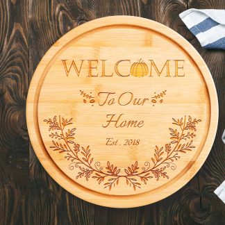 Personalised Autumn Round Board