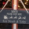 Personalised Santa Stop Here Sign - Image 3
