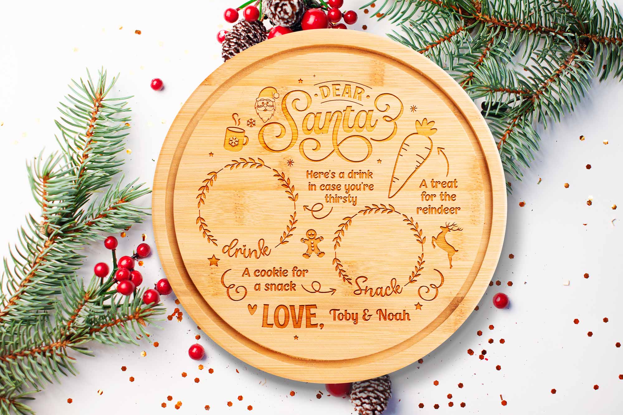 Personalised Santa Christmas Eve Board