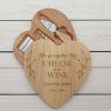 Personalised couples heart chopping board