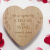 Personalised couples heart chopping board