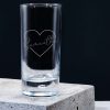 Personalised Valentine Heart Glass - Image 5