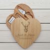 Personalised couples heart chopping board