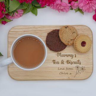 Personalised Mother's Day Tea & Biscuit Board.
