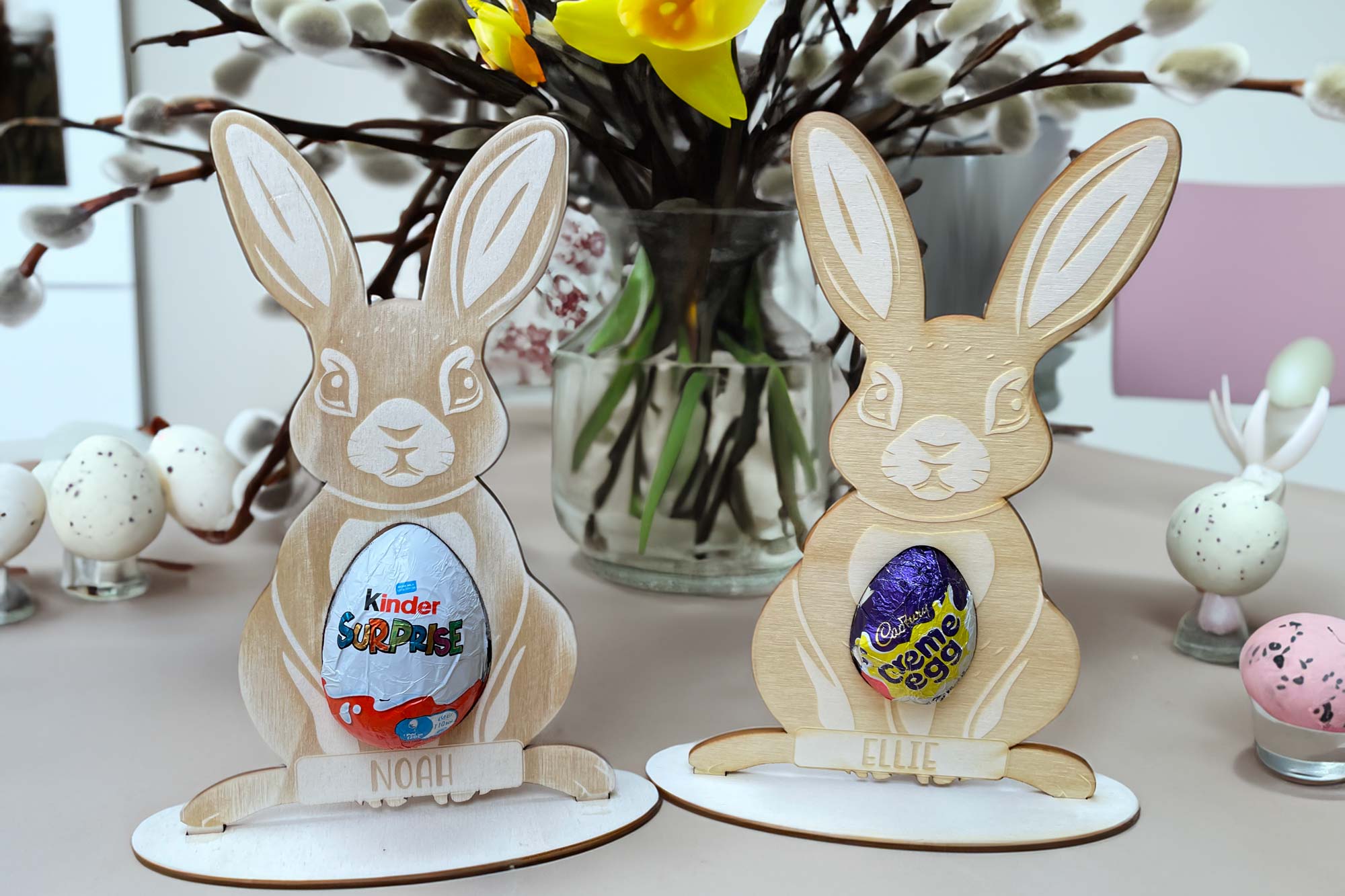 Personalised Easter Bunny egg Holder