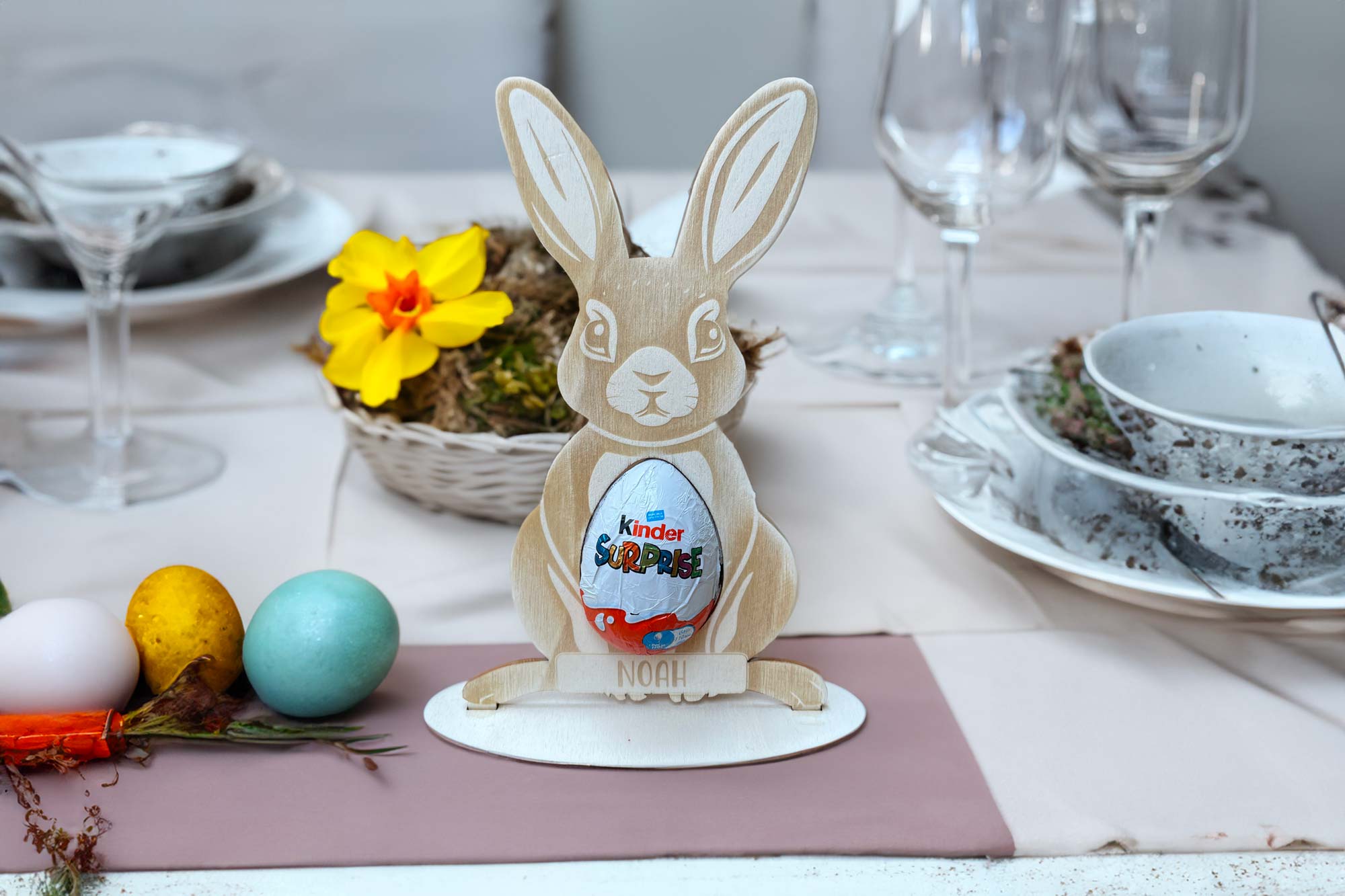 Personalised Easter Bunny egg Holder
