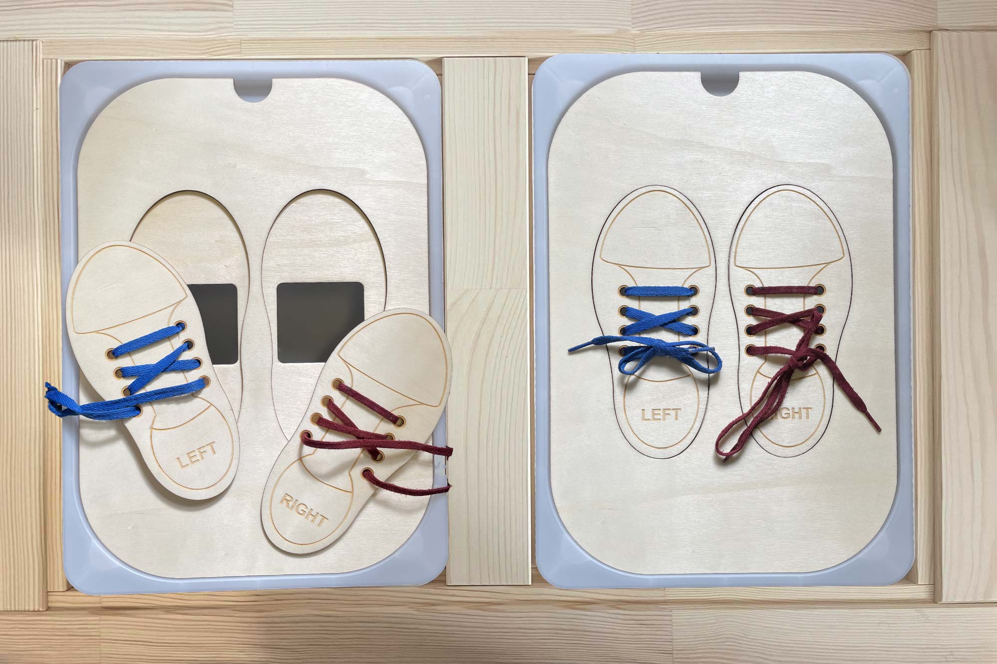 Flisat Shoe Lace Activity Insert, perfect way to help children to learn how to tie their shoe laces. They will also learn their left and right.