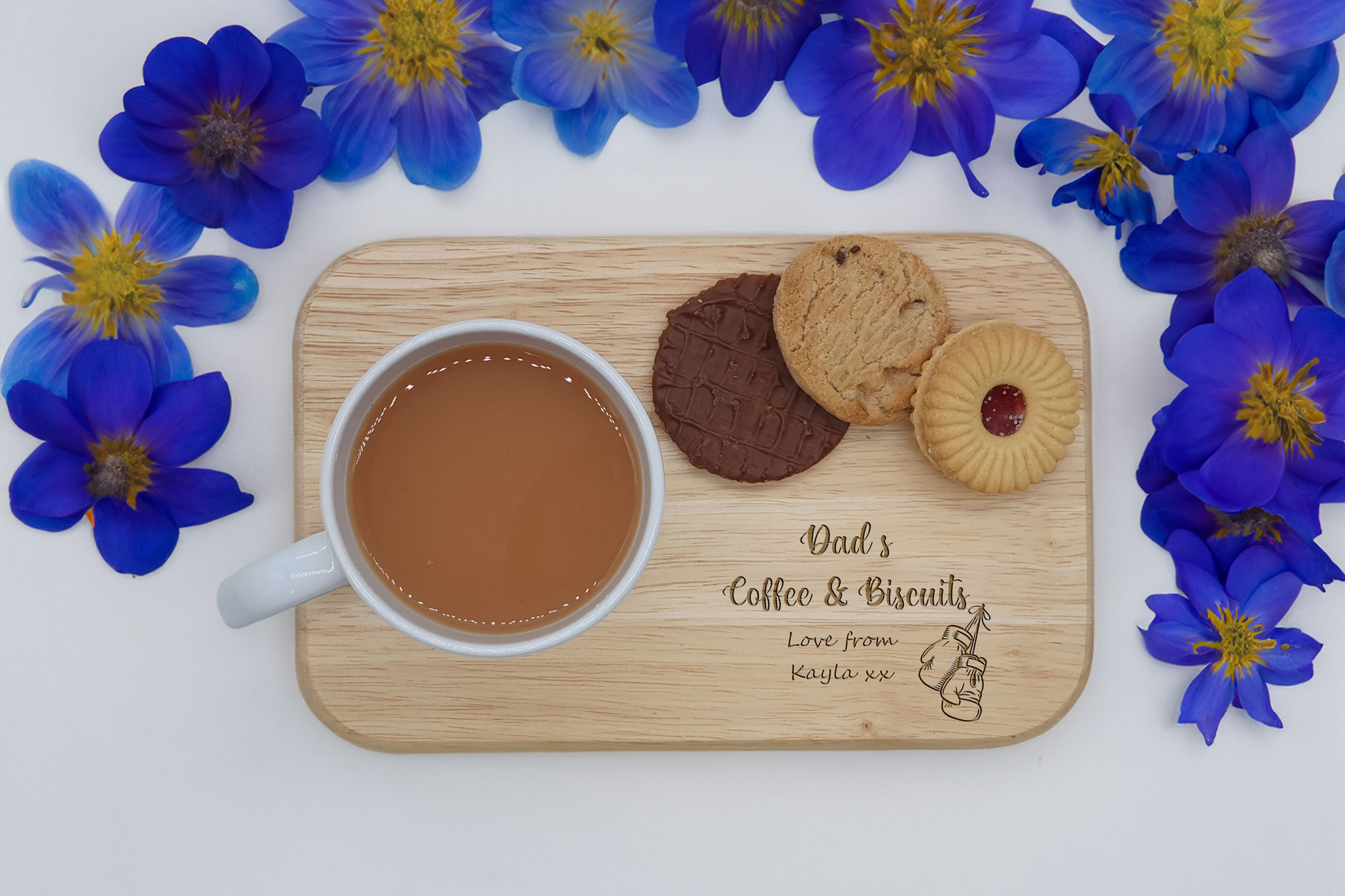 Personalised Father's Day Tea & Biscuit Board.