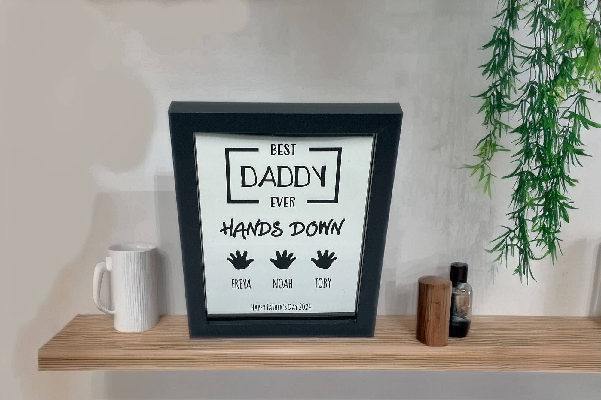 Personalised Best Daddy Ever Engraved Frame