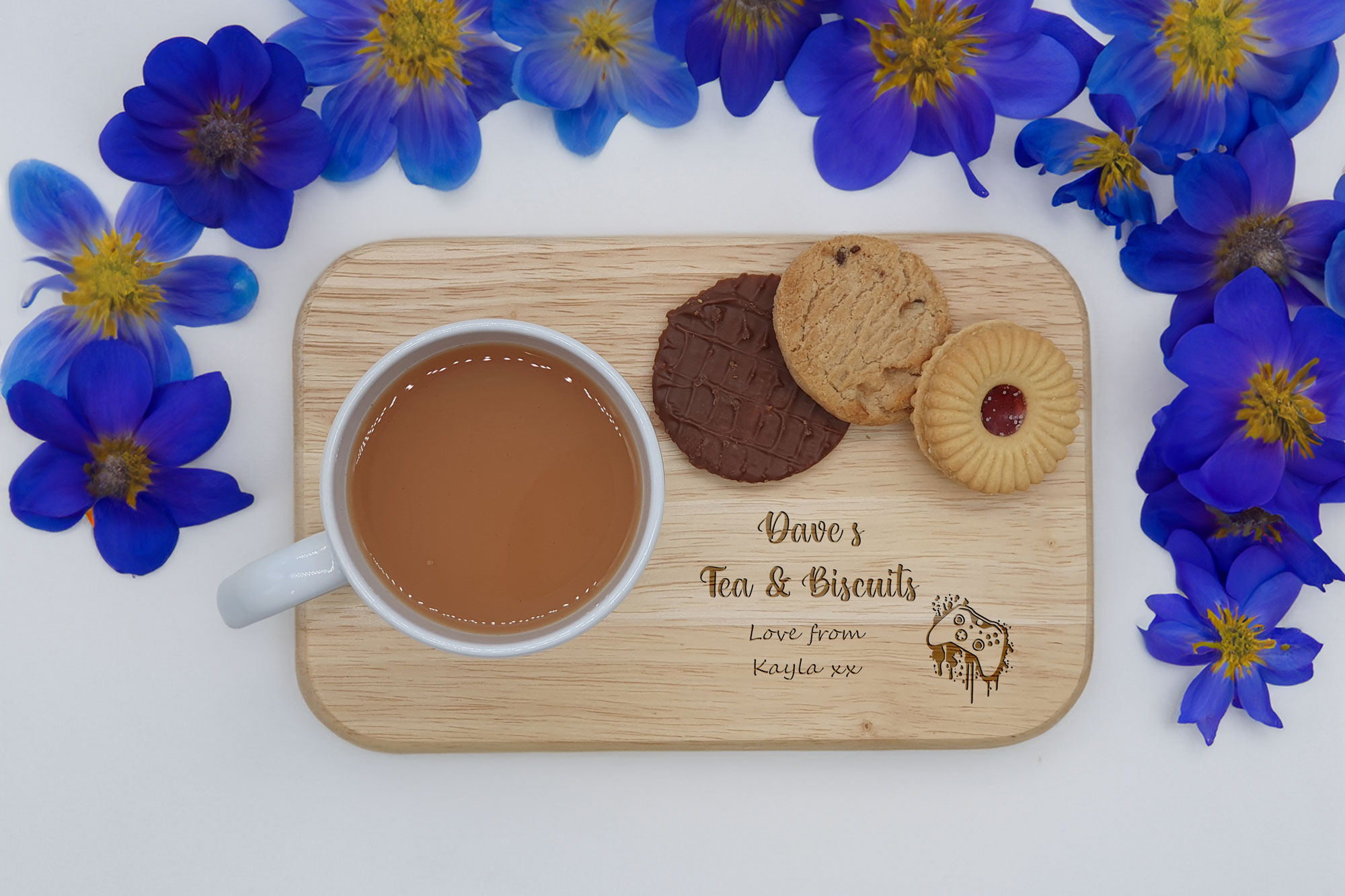 Personalised Father's Day Tea & Biscuit Board.