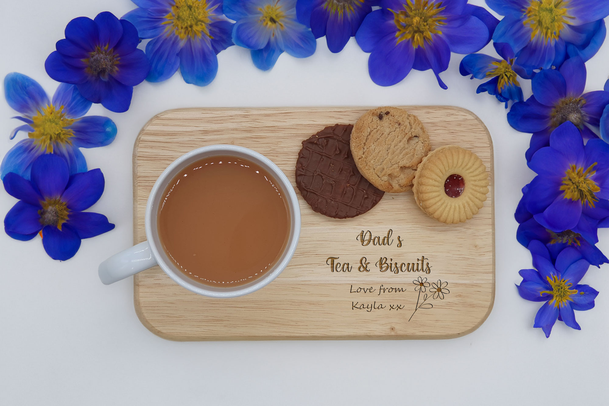 Personalised Father's Day Tea & Biscuit Board