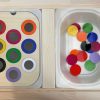 Flisat insert and coloured discs