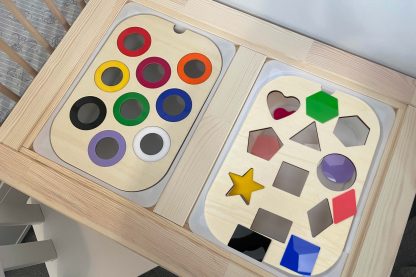 Coloured Shape Sorting Table Insert