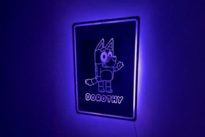 Personalised Bluey-Inspired LED Wall Light