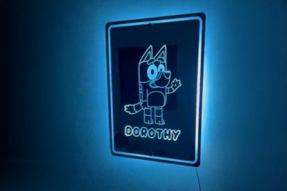 Personalised Bluey-Inspired LED Wall Light
