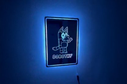 Personalised Bluey-Inspired LED Wall Light