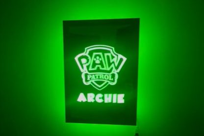 Personalised Paw Patrol-Inspired LED Wall Light