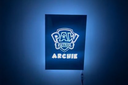 Personalised Paw Patrol-Inspired LED Wall Light