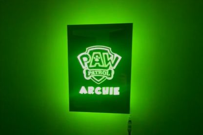 Personalised Paw Patrol-Inspired LED Wall Light