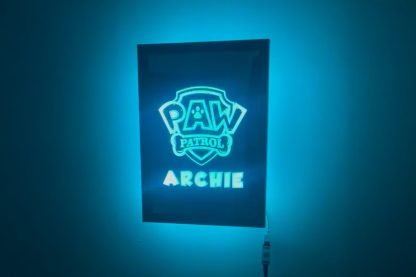 Personalised Paw Patrol-Inspired LED Wall Light