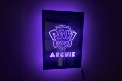 Personalised Paw Patrol-Inspired LED Wall Light