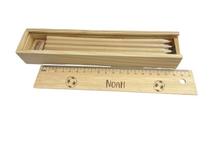 Personalised Wooden Pencil Case Set - Image 3
